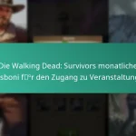 Die Walking Dead: Survivors monatliche Passboni für den Zugang zu Veranstaltungen
