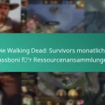 Die Walking Dead: Survivors monatliche Passboni für Ressourcenansammlungen