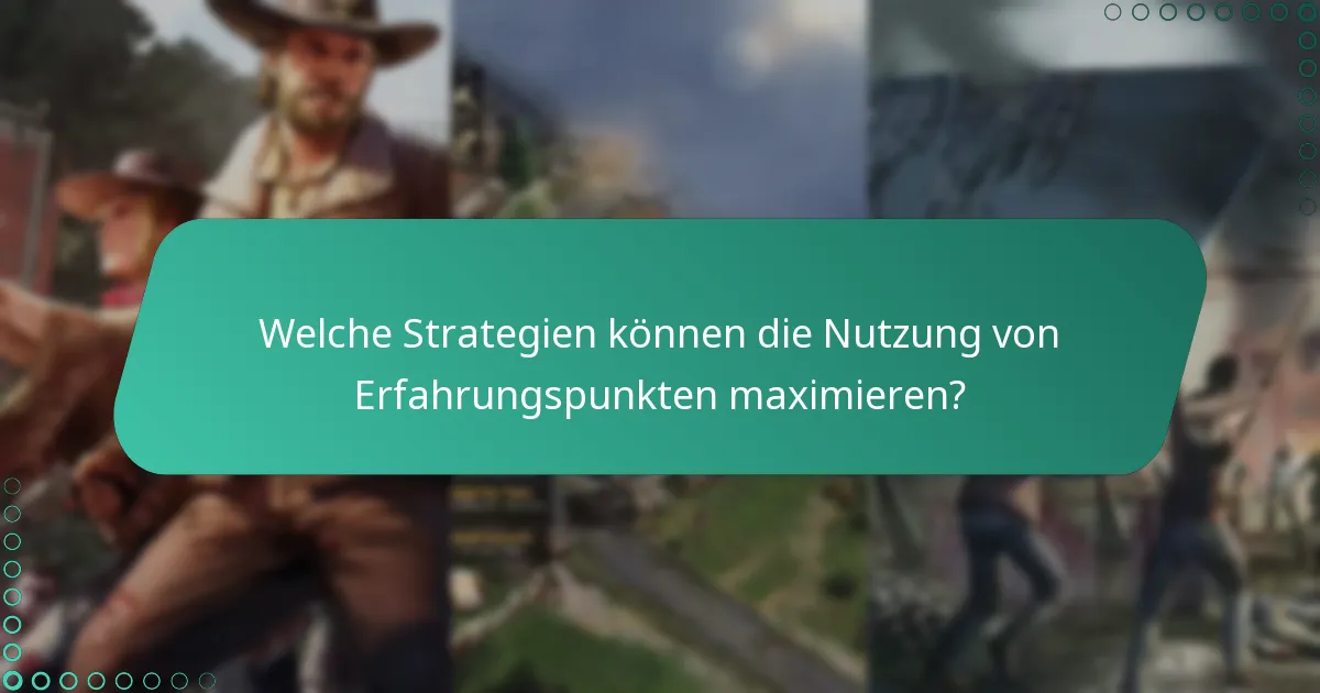 Welche Strategien können die Nutzung von Erfahrungspunkten maximieren?